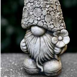 Garden Gnome Sculpture Outdoor Nordic Statue Concrete Pixie Decoration Handmade Ornament Front Door Decor Lover Gift Yard Art - thumbnail 2