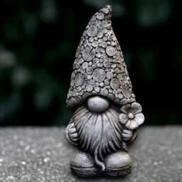 Garden Gnome Sculpture Outdoor Nordic Statue Concrete Pixie Decoration Handmade Ornament Front Door Decor Lover Gift Yard Art - thumbnail 3