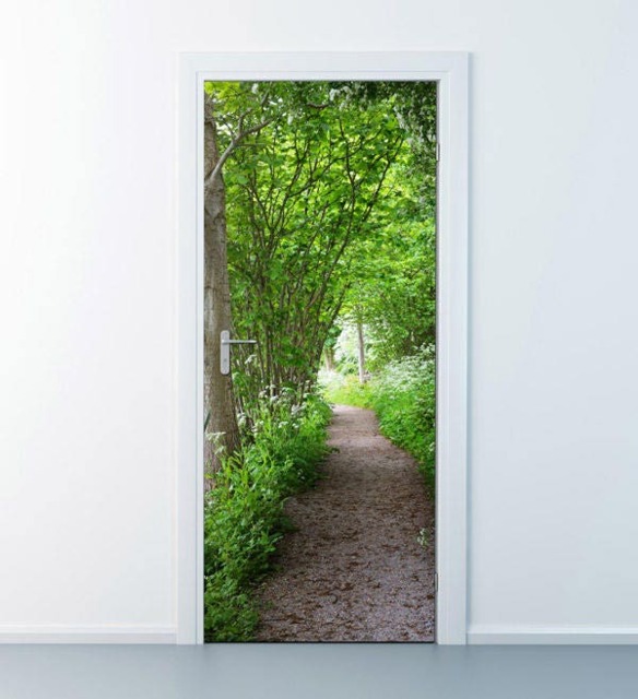 Door Sticker, Wallpaper, Mural, Nature Wall Art, Sticker, Nature Bedroom Living Room Home Decor - image 1