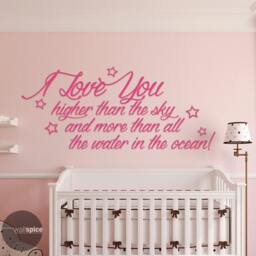 I Love You Higher Than The Sky & More All Water in Ocean Vinyl Wall Decal Sticker - thumbnail 2