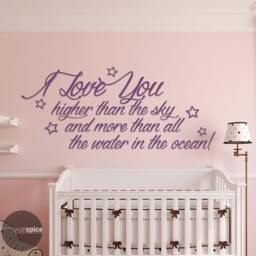 I Love You Higher Than The Sky & More All Water in Ocean Vinyl Wall Decal Sticker - thumbnail 3