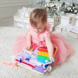 Montessori Toddler Busy Board Sensory Toy With Fasteners - thumbnail 2