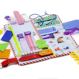 Montessori Toddler Busy Board Sensory Toy With Fasteners - thumbnail 4