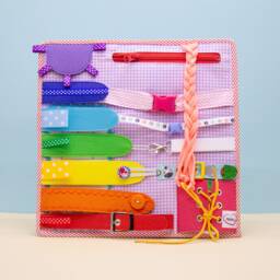Montessori Toddler Busy Board Sensory Toy With Fasteners - thumbnail 1