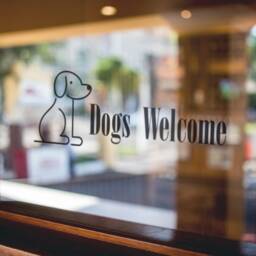 Dogs Welcome Window Sticker Pet Shop Home Vinyl Decal - thumbnail 2