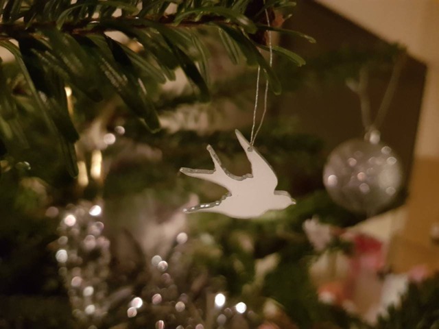 Bird Decoration, Xmas Swallow, Bird Christmas Ornament, Tree Lover Gift - image 1