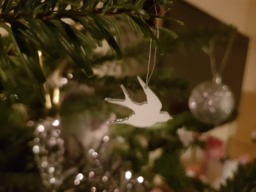 Bird Decoration, Xmas Swallow, Bird Christmas Ornament, Tree Lover Gift - thumbnail 1