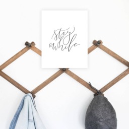 stay Awhile Print, Digital Download, Minimalist Wall Art, Simple Home Decor, Housewarming Gift, Lettered Sign, Art - thumbnail 3
