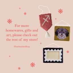 Small Round Mirror, Wall Hanging, Punch Needle Frame, Acrylic, Bedroom Decor - thumbnail 4