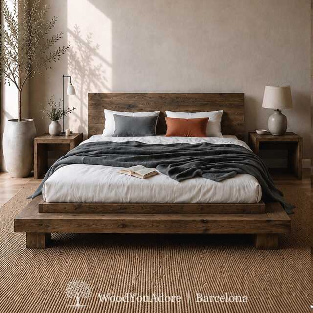 "Solid Wood Bed ""Barcelona" - image 1