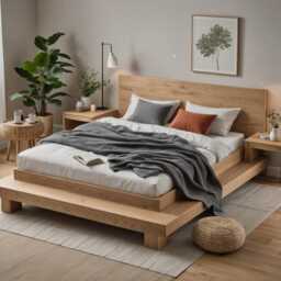 Solid Wood Bed/Oak Wooden Real