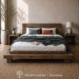"Solid Wood Bed ""Barcelona"