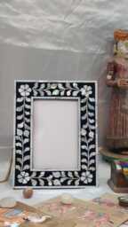 Handcrafted Mother Of Pearl Inlay Photo Frame - Elegant 8x10 - thumbnail 1