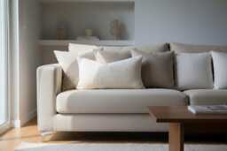Handwoven Ivory Lumbar Pillow Cover, Organic Cotton, Neutral Textured Home Decor - thumbnail 1