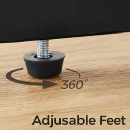 Mango Wood Parquet Coffee Table Industrial Style, Black Metal Legs - thumbnail 4
