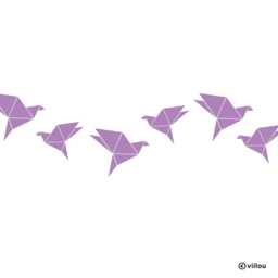 Wall Border Stickers Birds Origami Decals Illustration Bird Graphic Tattoos Pictures Ornaments Glass Door Decoration Window Diy - thumbnail 1