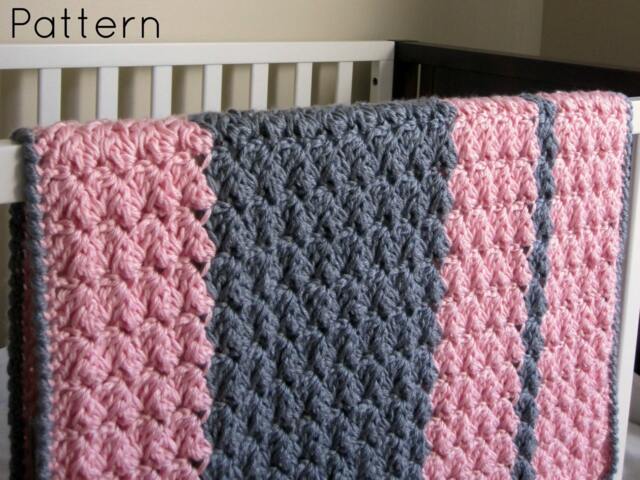 Chunky Preppy Baby Reversible Crochet Blanket Pattern - image 1