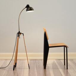 Tripod, Lamp Stand Made From Oak Without Vintage Clip - thumbnail 4