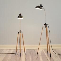 Tripod, Lamp Stand Made From Oak Without Vintage Clip - thumbnail 2