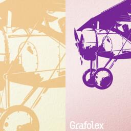 Airplane Biplane - Wall Sticker Decal Decoration Sticker Tattoo Interior Design Motif W601 - thumbnail 4