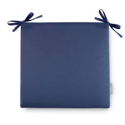 Set Of 2 Water Weather Resistant Garden Outdoor Cushion Seat Chair Pads Soft Foam, Zipped Cover Available in 3 Sizes - Plain Navy Blue - thumbnail 3