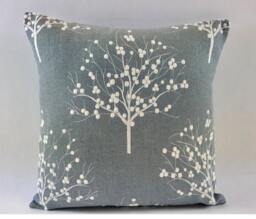 Clarke & - Bowood Chambray Stunning Embroidered Cushion Cover Home Decor Throw Pillow - thumbnail 1