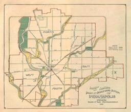 Old Indianapolis Map 1908 Indianapolis Print, Wall Decor Style Street Indiana Fine Art Poster - thumbnail 1