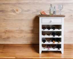 Florence White Wine Rack With Drawer - Classic Sideboard Cabinet - thumbnail 1