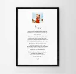 Use Your Own Photos & Words Print Available Framed. Wall Decor Reading. Keepsake. Wedding. Family.. Personalised. Handmade Mother Day Gift - thumbnail 1