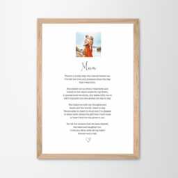 Use Your Own Photos & Words Print Available Framed. Wall Decor Reading. Keepsake. Wedding. Family.. Personalised. Handmade Mother Day Gift - thumbnail 3