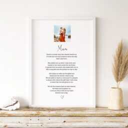 Use Your Own Photos & Words Print Available Framed. Wall Decor Reading. Keepsake. Wedding. Family.. Personalised. Handmade Mother Day Gift - thumbnail 2