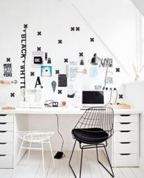 Wall Decal Crosses As Office Workspace Decor, Plus Sign Design Stickers, Swiss Cross Decals, Geometric Pattern Stickers, Urban Home Decor - thumbnail 1