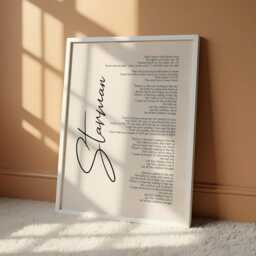 starman Lyrics Print - David Bowie Song Poster Glam Rock Wall Art Music Lover Gift Decor - thumbnail 1