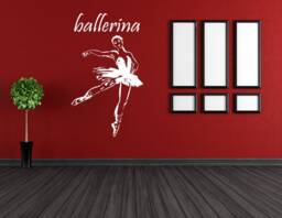 Ballerina Wall Decal Removable Dance Decor 1580 - thumbnail 1