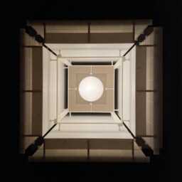 Architectural Lamp With Concrete Base - Abstract Illuminated Design 3D Printed Modernist Sculpture Architecture Gift - thumbnail 3