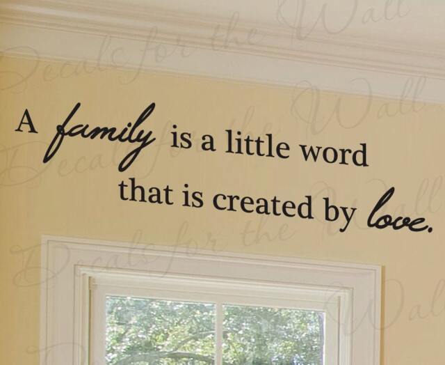 Family A Little Word That Created By Love Home Decorative Vinyl Large Wall Decal Lettering Decoration Quote Decor Sticker Art Mural F29 - image 1