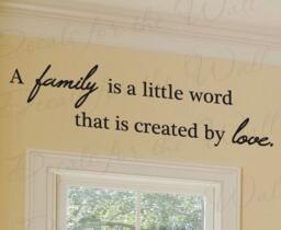 Family A Little Word That Created By Love Home Decorative Vinyl Large Wall Decal Lettering Decoration Quote Decor Sticker Art Mural F29 - thumbnail 1