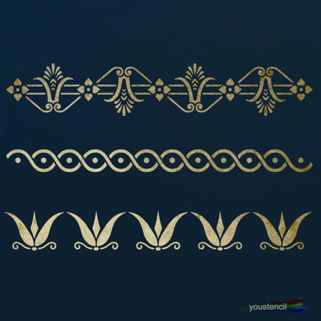Greek Decorative Borders Stencil, For Walls Art & Furniture St53 - image 1