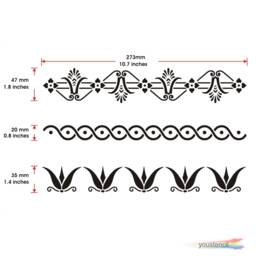 Greek Decorative Borders Stencil, For Walls Art & Furniture St53 - thumbnail 2