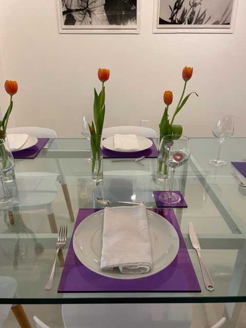 Purple Acrylic Placemats - Set Of 4 Contemporary Table Decor - image 1
