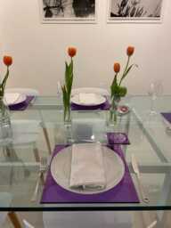 Purple Acrylic Placemats - Set Of 4 Contemporary Table Decor - thumbnail 1