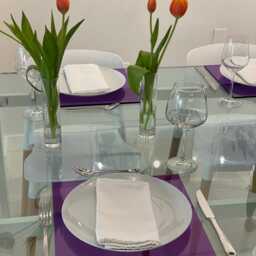 Purple Acrylic Placemats - Set Of 4 Contemporary Table Decor - thumbnail 4