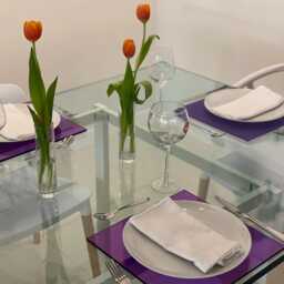 Purple Acrylic Placemats - Set Of 4 Contemporary Table Decor - thumbnail 2