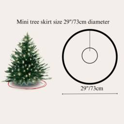 xmas Tree Skirt Christmas Heart Fabric Holiday Decor Swedish Ornament Hearts Gift - thumbnail 4