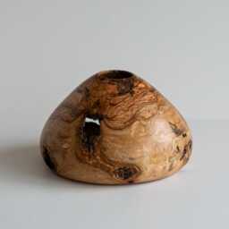 Handmade Wooden Home Decor, Rustic Vase, Wabi Sabi Gift, Olive Wood Gift, Decorative Kitchen Textured Vase - thumbnail 3
