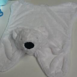 Baby, Minky Plush Animal Security Blanket Buddy, Stitched Cow Design, Baby Snuggle Toy - thumbnail 2