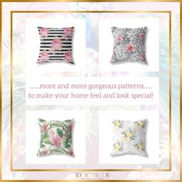 Baby Pink Velvet Lampshade, Teal Flowers Butterflies Lining, Boho Light Shade - thumbnail 3