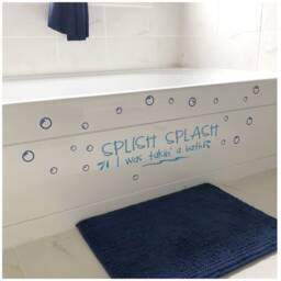 Splish Splash I Was Taking A Bath Decal - Fun Wall Vinyl Lettering For The Bathroom Removable Decor Custom Sign - thumbnail 2