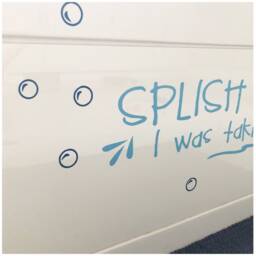 Splish Splash I Was Taking A Bath Decal - Fun Wall Vinyl Lettering For The Bathroom Removable Decor Custom Sign - thumbnail 3