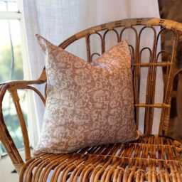Floral Print Cotton Cushion With Insert, Farmhouse Style - 45x45cm - thumbnail 3